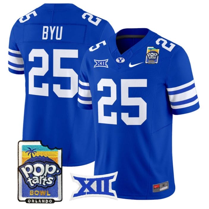 BYU Jersey #25 BYU Cougars 2025 Pop-Tarts Patch Vapor Limited Stitched - Image 4