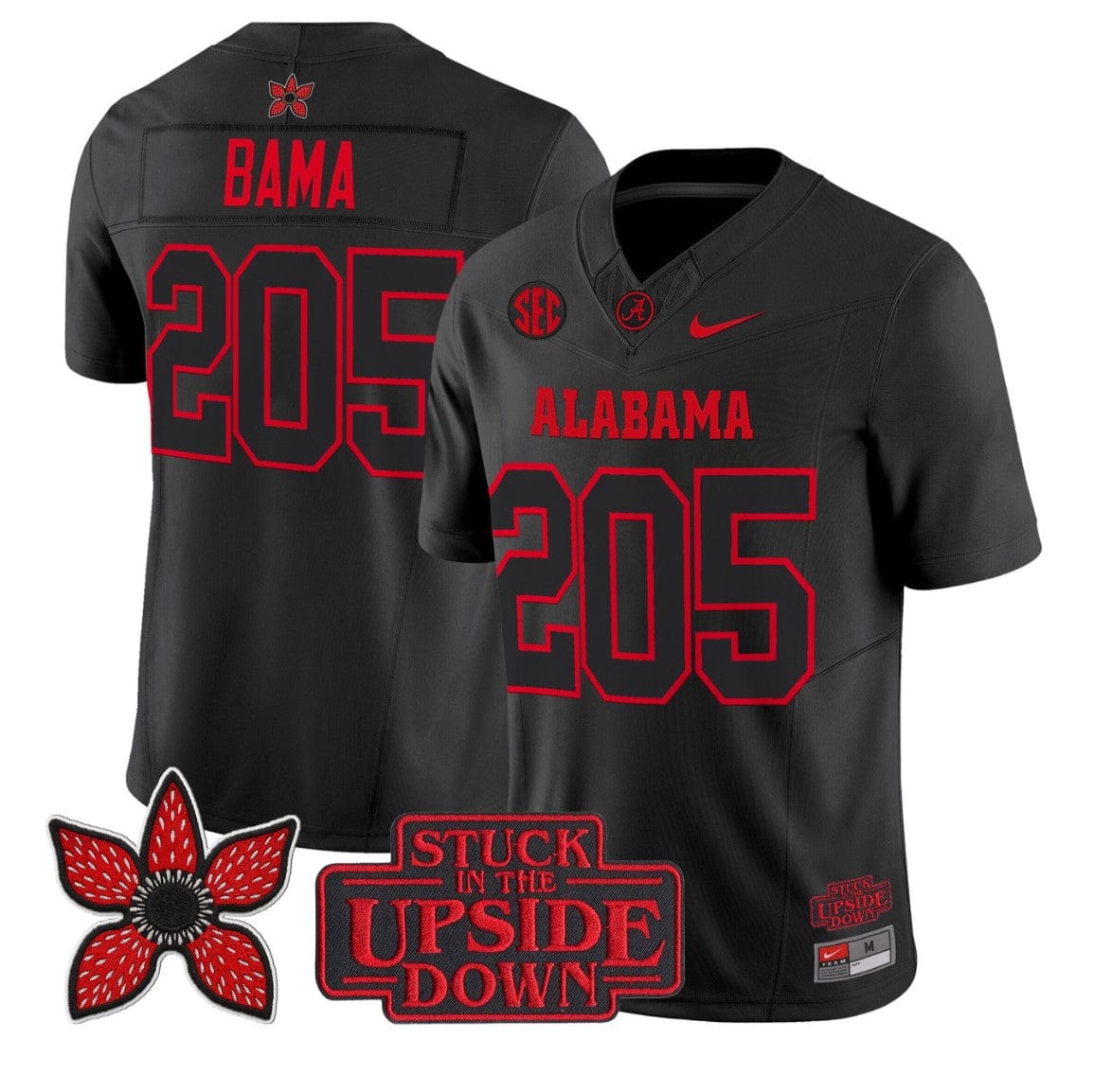 Bama Jersey #205 Alabama Crimson Tide Stranger Things Edition Limited Stitched