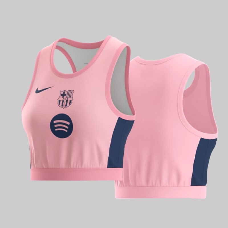 Barcelona 2025-26 Crop Jersey Vibrant Pink Fan Essential Women’s Sportwear – Pink
