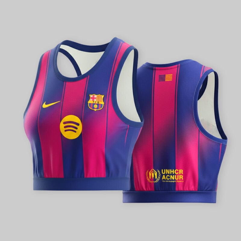 Barcelona 2025-26 Home Stripe Crop Jersey Iconic Fan Fashion – Blue red