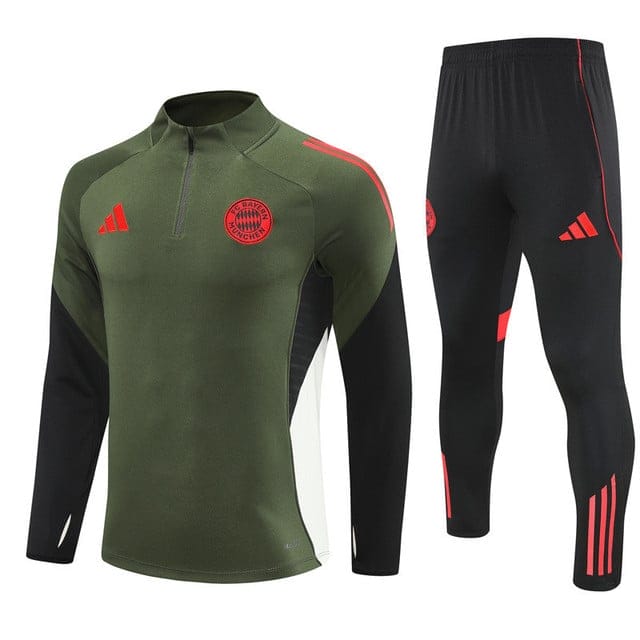 Bayern Munich 2025-26 Soccer Training Set – Military Green