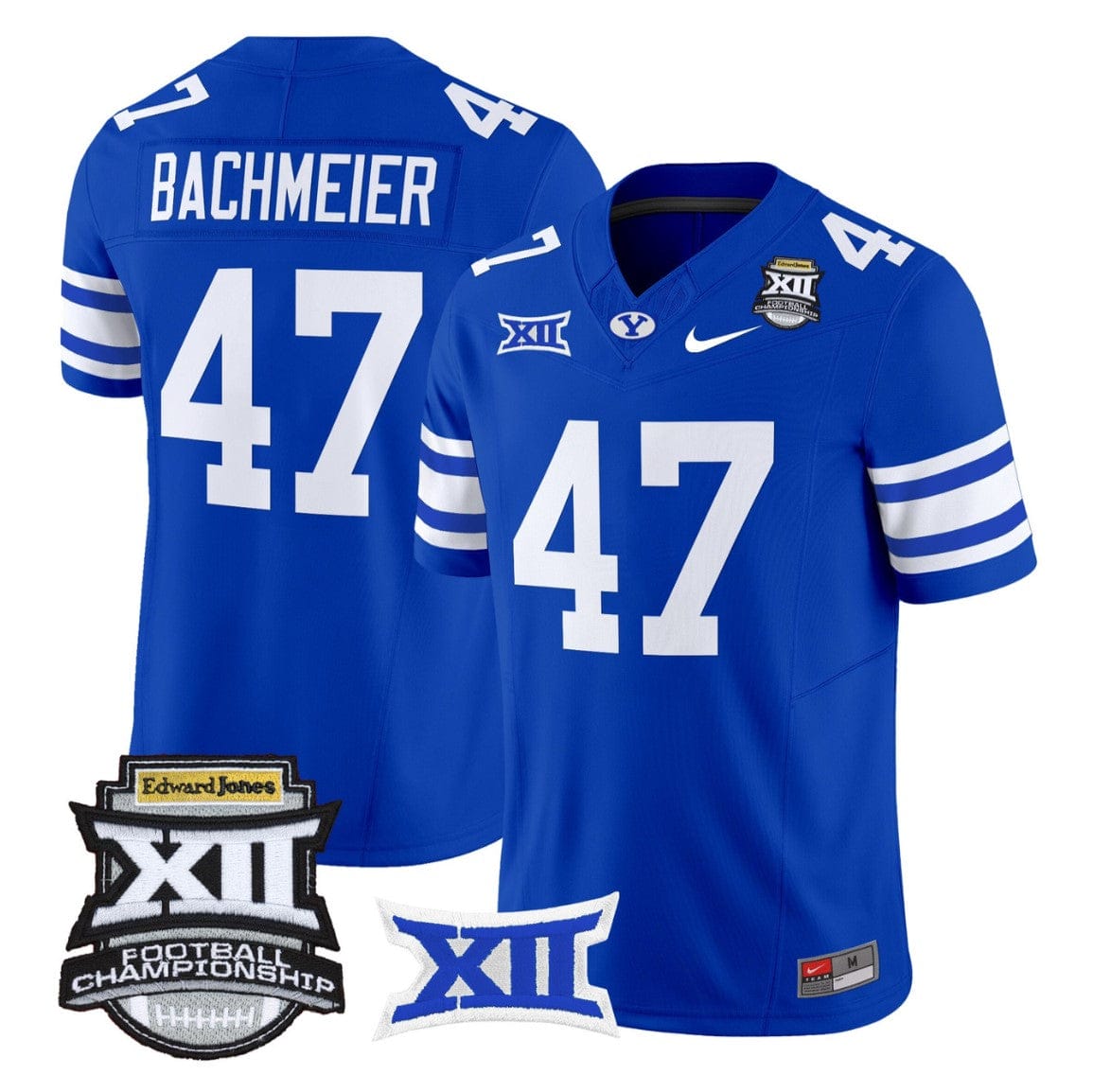 Bear Bachmeier Jersey #47 BYU Cougars 2025 Big 12 Championship Stitched - Image 4
