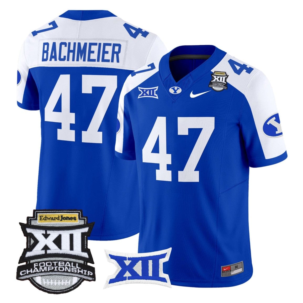 Bear Bachmeier Jersey #47 BYU Cougars 2025 Big 12 Championship Stitched - Image 3