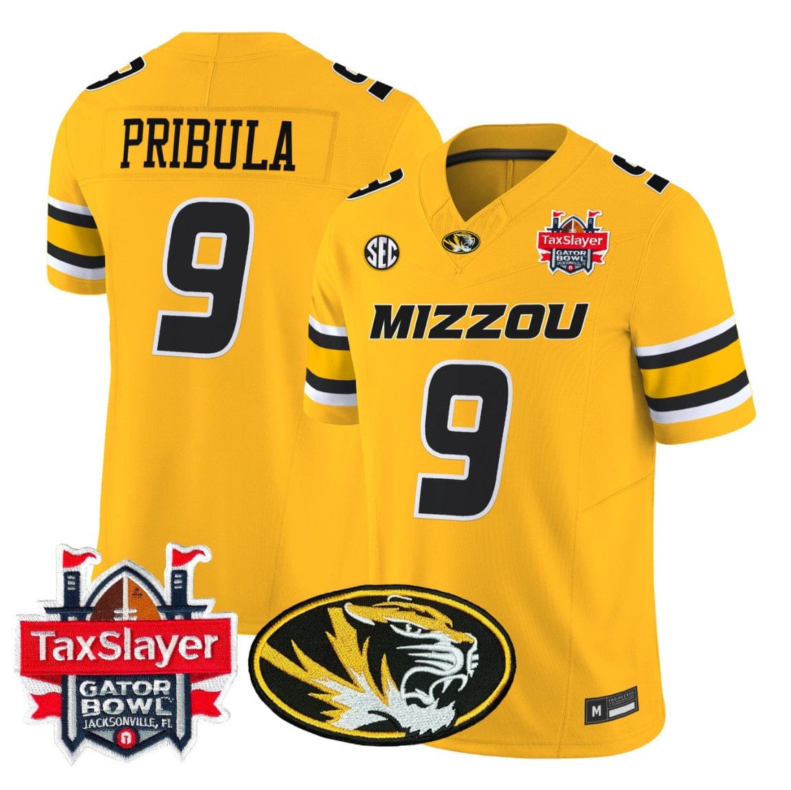 Beau Pribula Jersey #9 Missouri Tigers 2025 Gator Bowl Vapor Stitched - Image 4