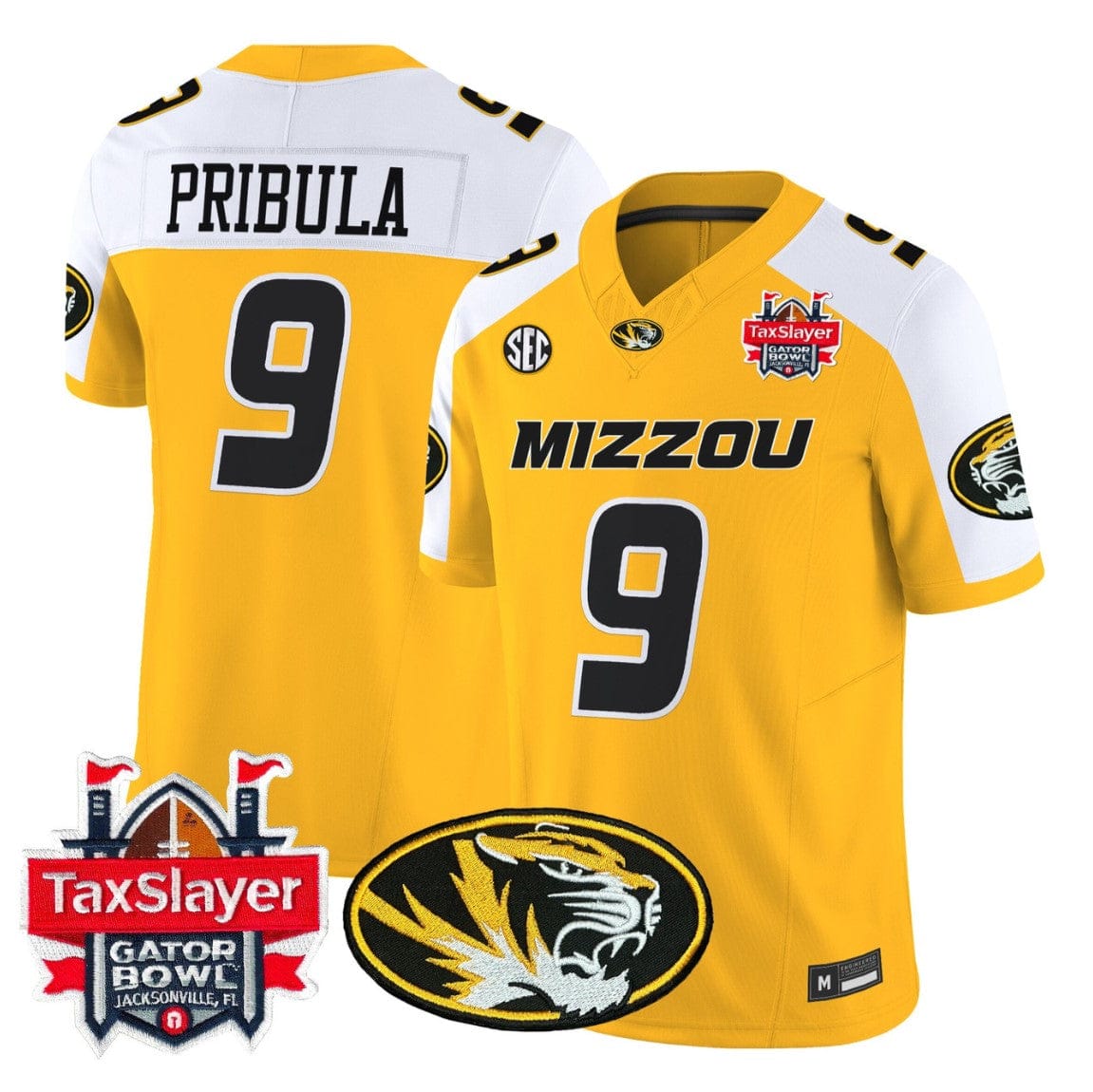 Beau Pribula Jersey #9 Missouri Tigers 2025 Gator Bowl Vapor Stitched - Image 3