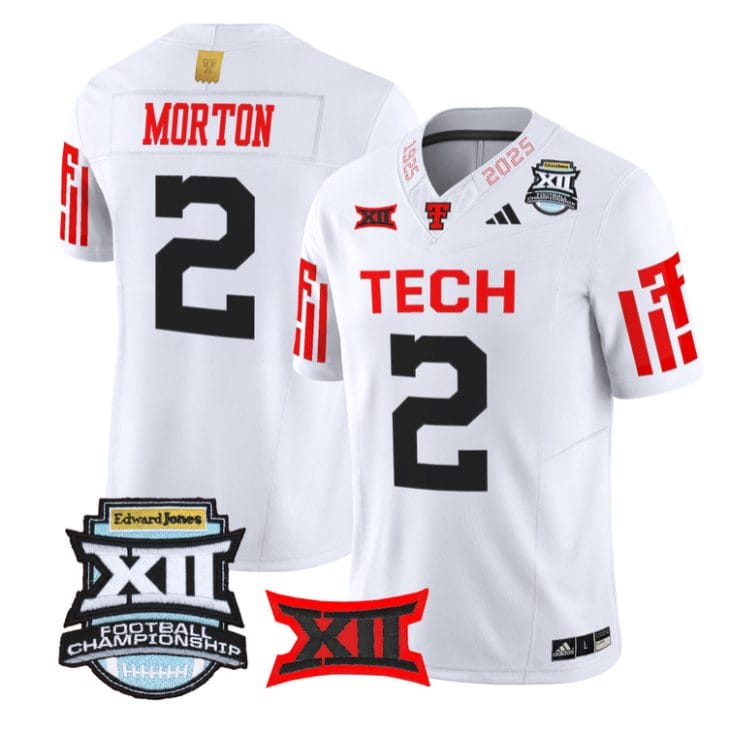 Behren Morton Jersey #2 Texas Tech Red Raiders 2025 Big 12 Championship - Image 3