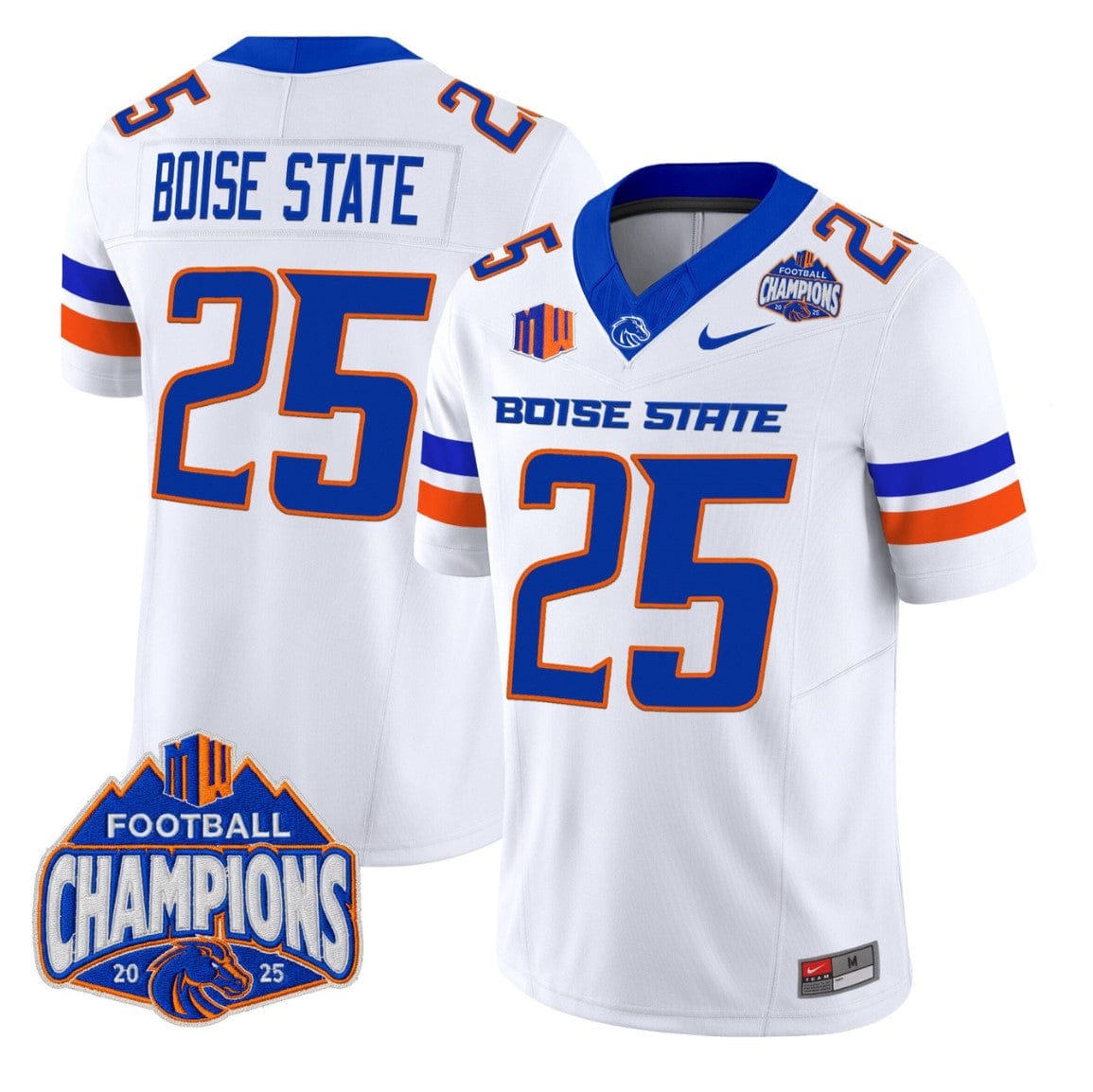 Boise State Jersey #25 Boise State Broncos 2025 Mountain West Champions - Image 5