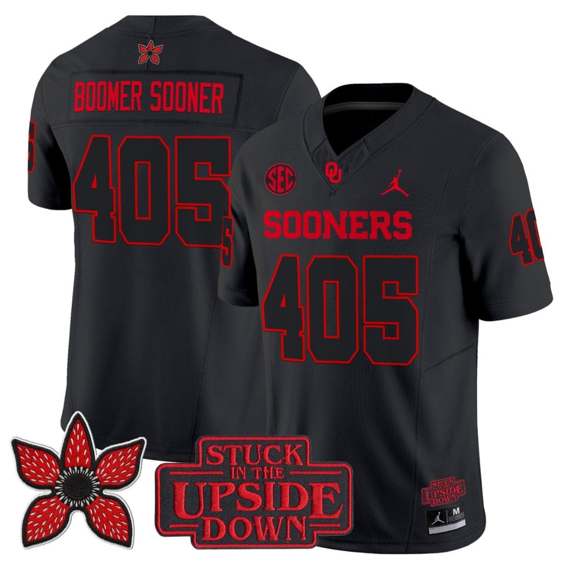 Boomer Sooner Jersey #405 Oklahoma Sooners Stranger Things Edition Stitched