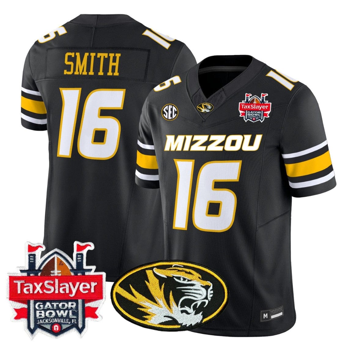 Alternative view of Brad Smith Jersey #16 Missouri Tigers 2025 Gator Bowl Vapor Stitched