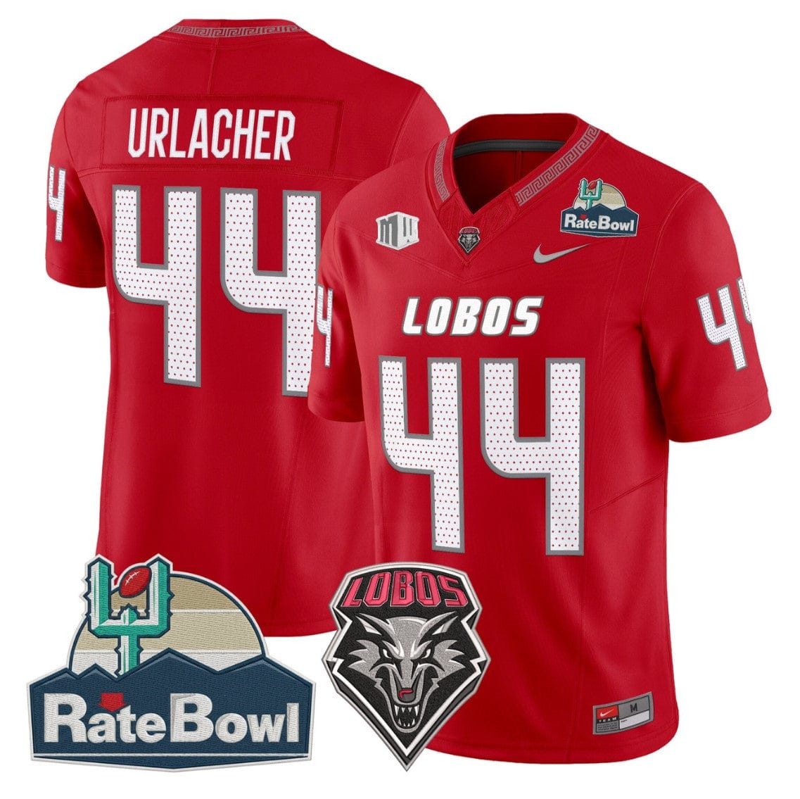 Alternative view of Brian Urlacher Jersey #44 New Mexico Lobos 2025 Rate Bowl Vapor Stitched