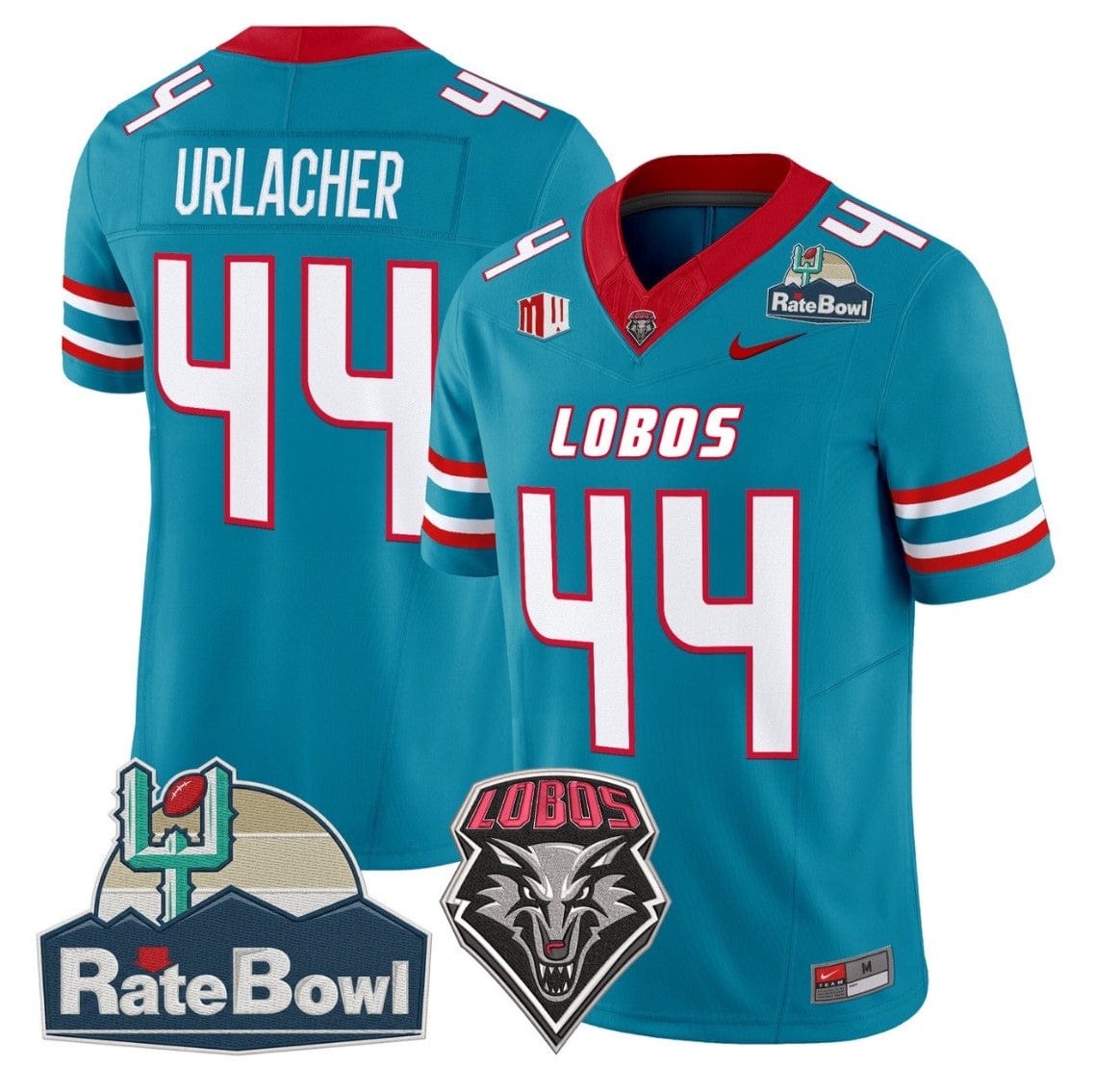 Brian Urlacher Jersey #44 New Mexico Lobos 2025 Rate Bowl Vapor Stitched - Image 3