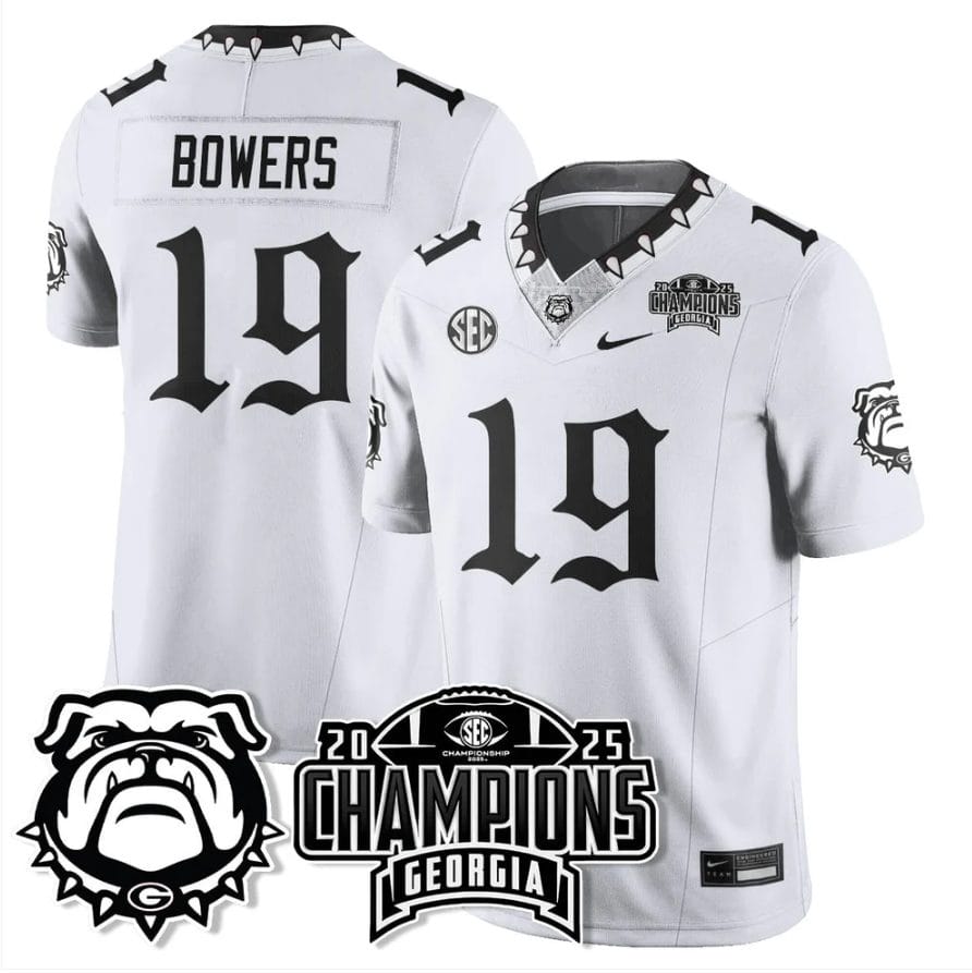 Brock Bowers Jersey #19 Georgia Bulldogs Gothic SEC Football Champions - Image 3