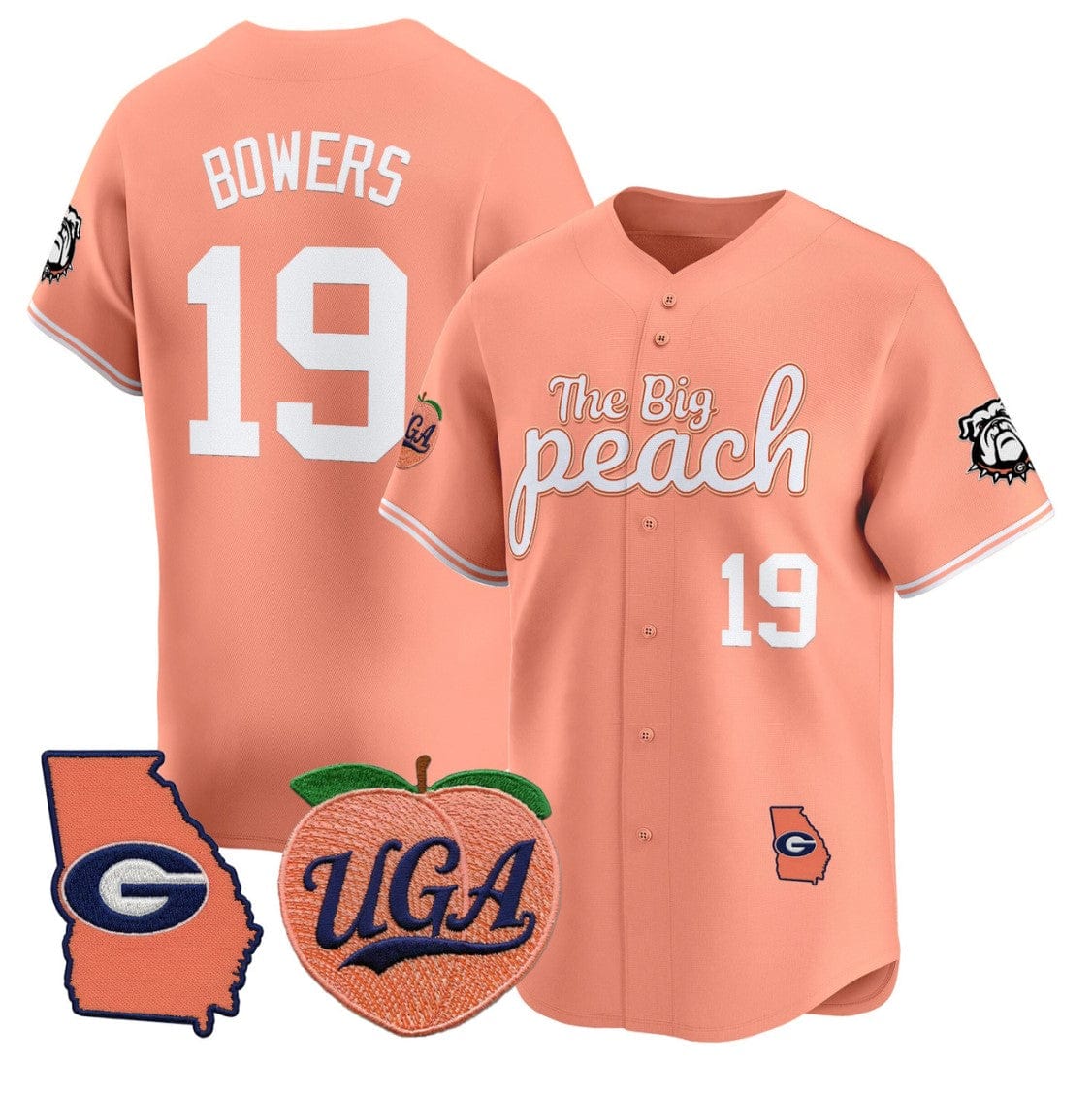 Brock Bowers Jersey #19 Georgia Bulldogs The Big Peach Baseball Stitched - Image 3