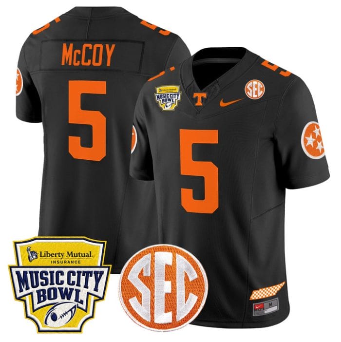 Bru McCoy Jersey #5 Tennessee Vols 2025 Music City Bowl Stitched