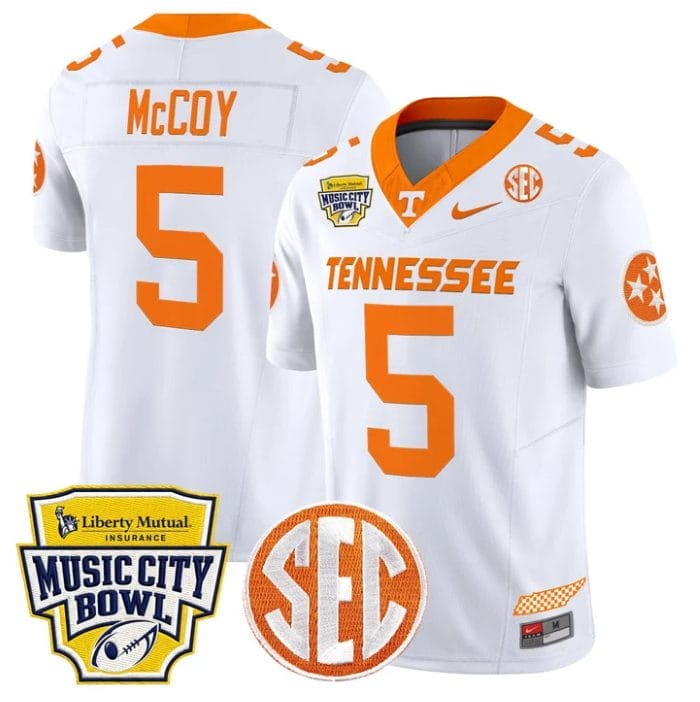 Bru McCoy Jersey #5 Tennessee Vols 2025 Music City Bowl Stitched - Image 5