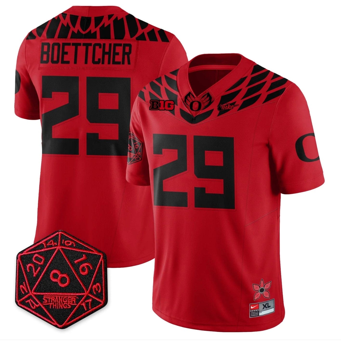 Bryce Boettcher Jersey #29 Oregon Ducks Shoe Duck Stranger Things Stitched - Image 3