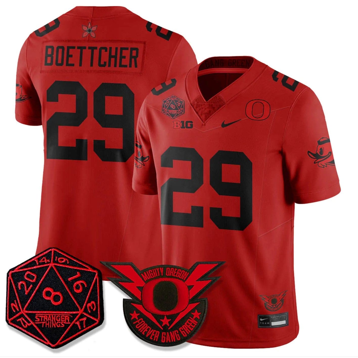 Bryce Boettcher Jersey #29 Oregon Ducks Stranger Things Vapor Limited Stitched - Image 3