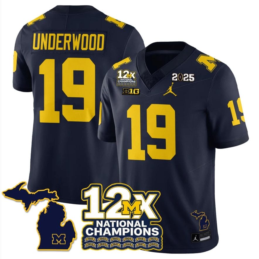 Bryce Underwood Jersey #19 Michigan Wolverines 12x-Time National Champions - Image 6