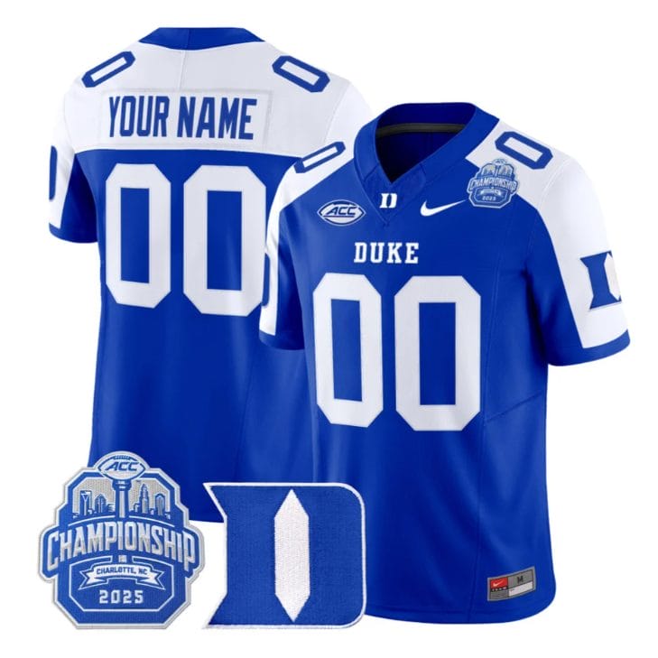 Custom Duke Blue Devils Jersey 2025 ACC Championship Limited Stitched - Image 3