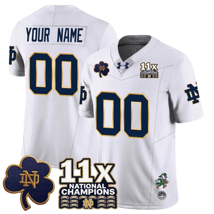 Custom Notre Dame Jersey Name, Number 11x-Time National Champions Stitched - Image 5