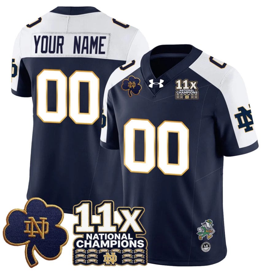 Custom Notre Dame Jersey Name, Number 11x-Time National Champions Stitched - Image 3