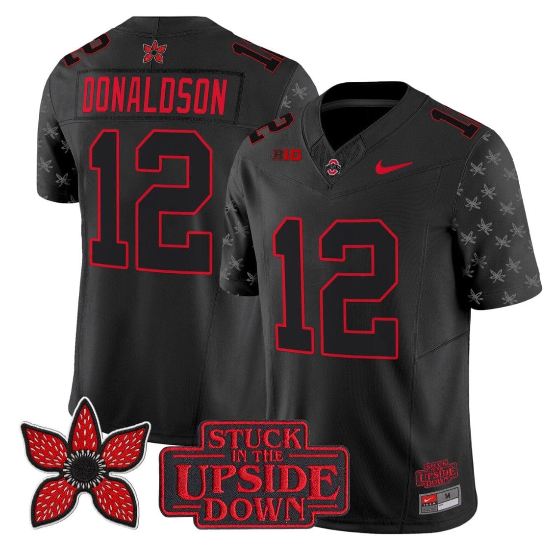 CJ Donaldson Jersey #12 Ohio State Buckeyes Stranger Things Edition Stitched