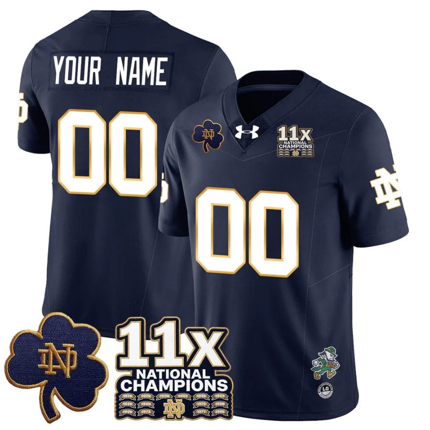 Custom Notre Dame Jersey Name, Number 11x-Time National Champions Stitched - Image 4
