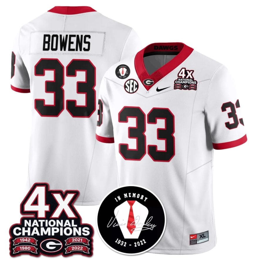 Chauncey Bowens Jersey #33 Georgia Bulldogs 4x-Time National Champions Stitched - Image 5