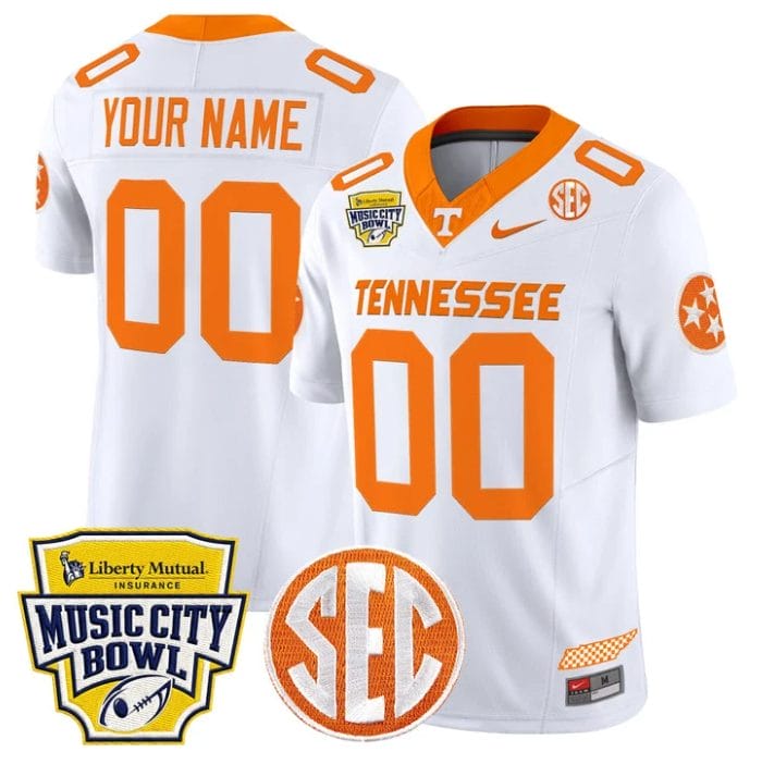 Custom Tennessee Volunteers Jersey 2025 Music City Bowl Vapor Limited - Image 5