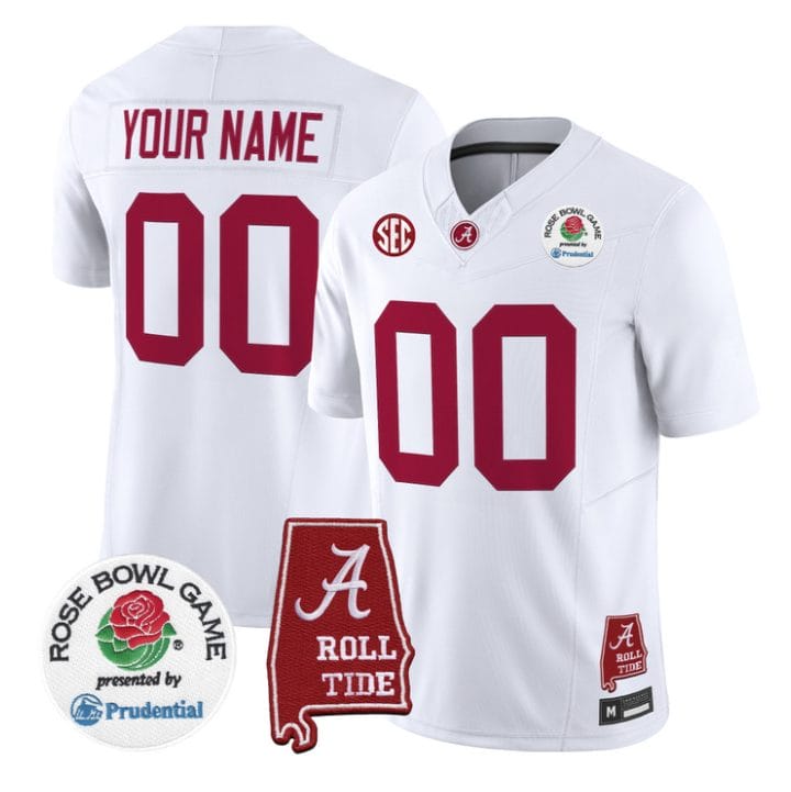 Custom Alabama Crimson Tide Jersey 2026 Rose Bowl Patch Stitched - Image 3