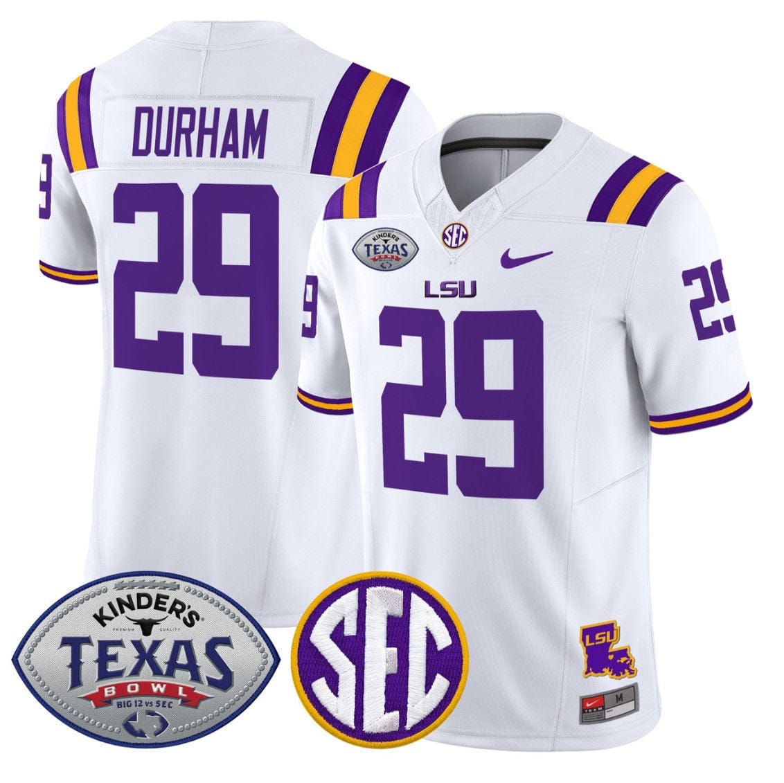 Caden Durham Jersey #29 LSU Tigers 2025 Texas Bowl Vapor Stitched - Image 5