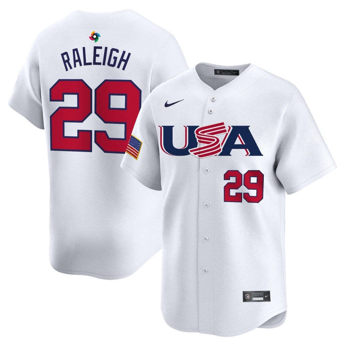 Cal Raleigh Jersey #29 Projected Team USA World Baseball Classic 2023 Style 2026 Roster - Image 3