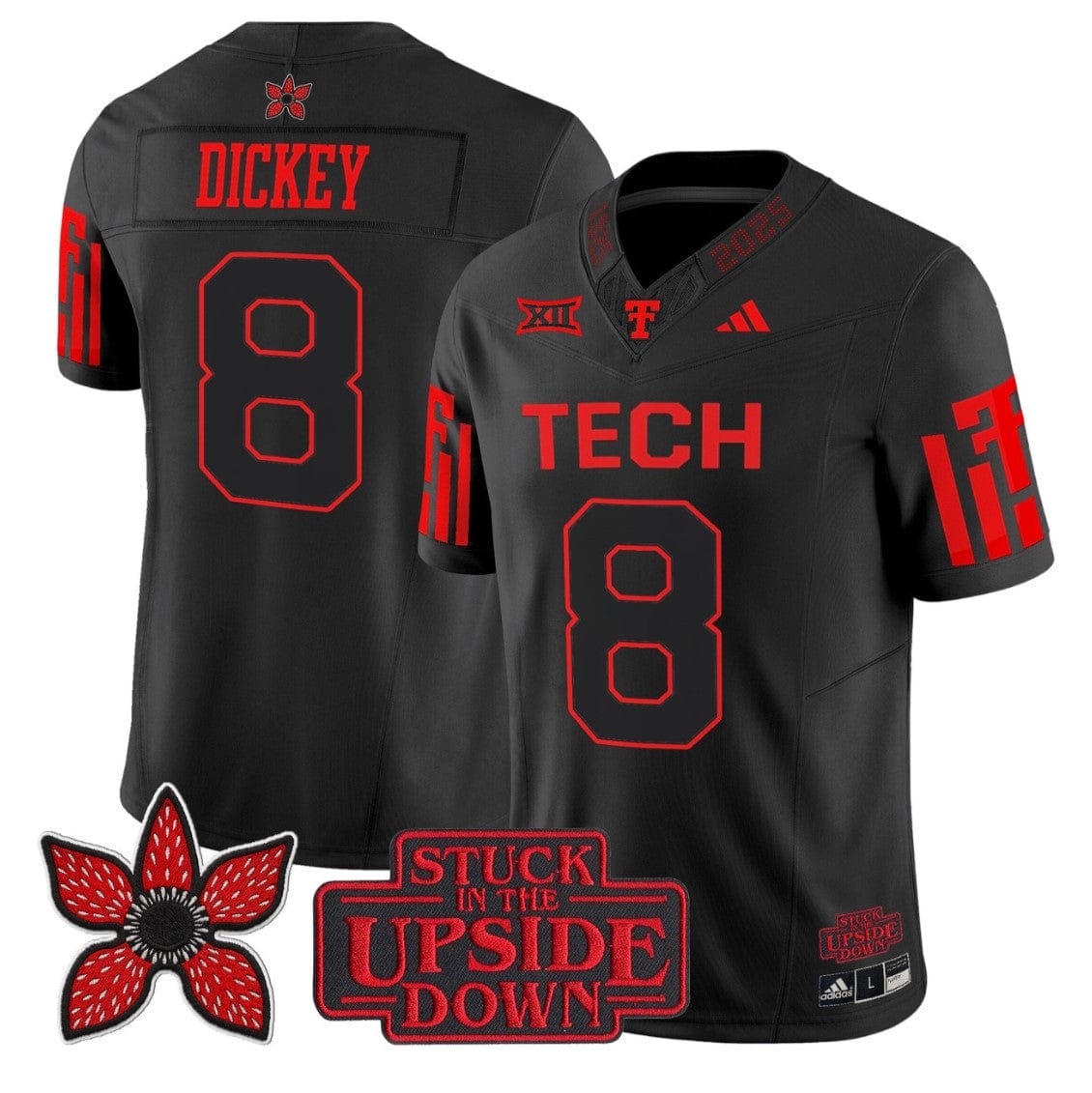 Cameron Dickey Jersey #8 Texas Tech Red Raiders Stranger Things Edition Stitched