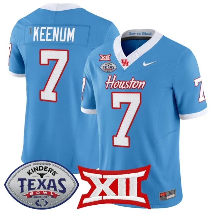 Case Keenum Jersey #7 Houston Cougars 2025 Texas Bowl Patch Stitched - Image 3