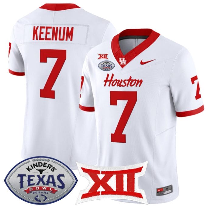Case Keenum Jersey #7 Houston Cougars 2025 Texas Bowl Patch Stitched - Image 5