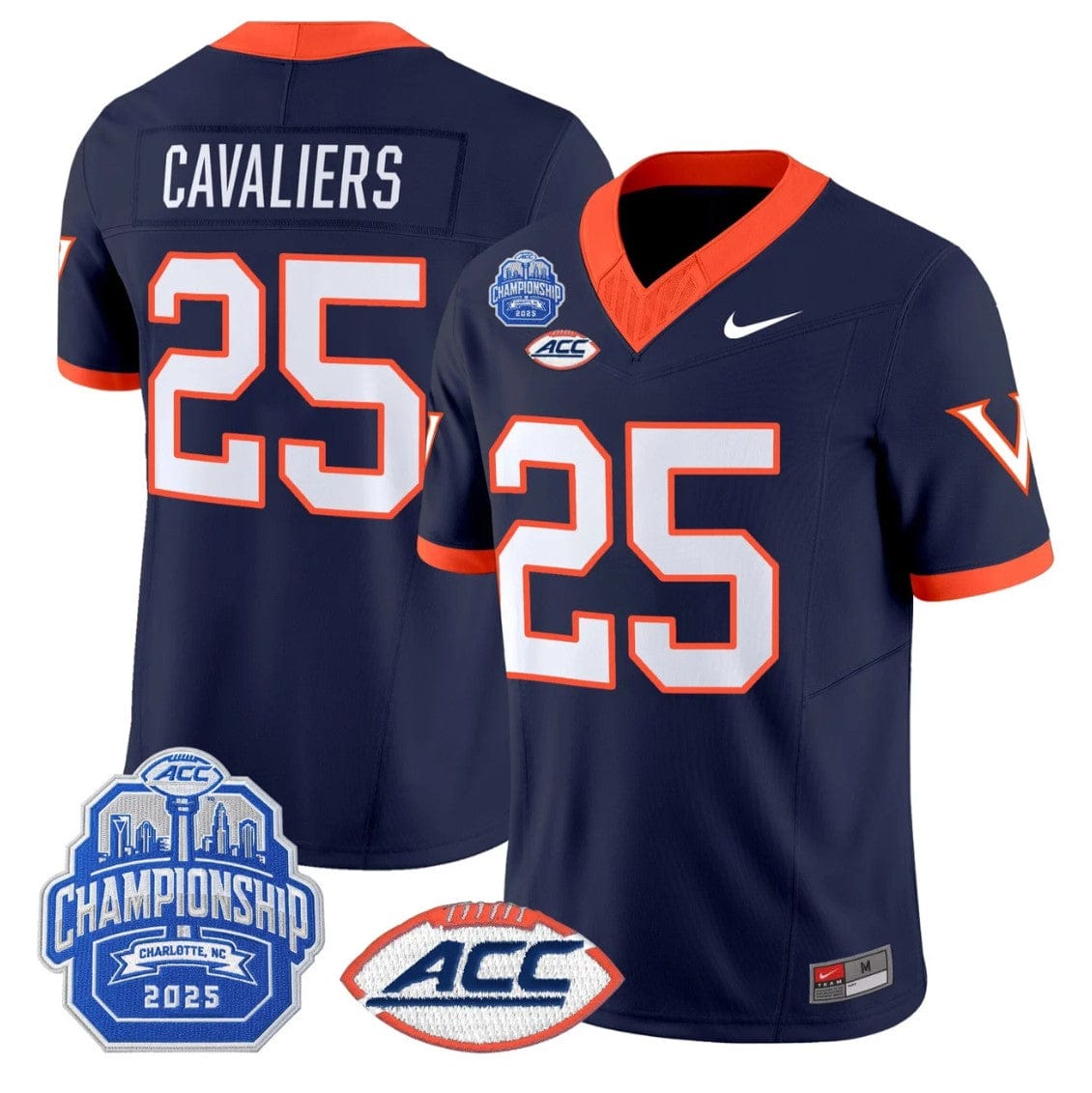 Cavaliers Jersey #25 Virginia 1995 Throwbacks 2025 ACC Championship - Image 4