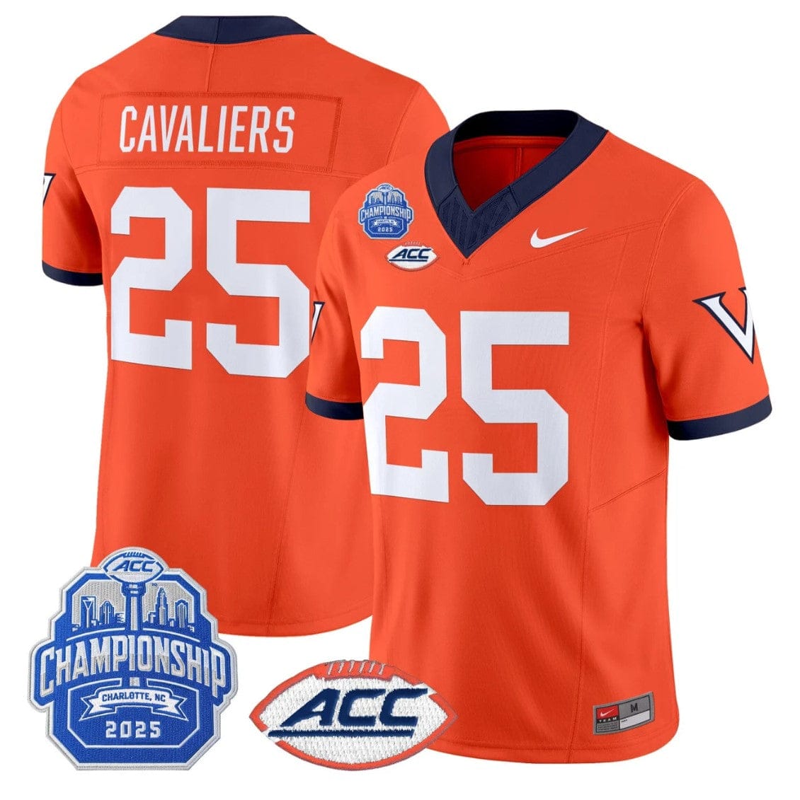 Cavaliers Jersey #25 Virginia 1995 Throwbacks 2025 ACC Championship - Image 3