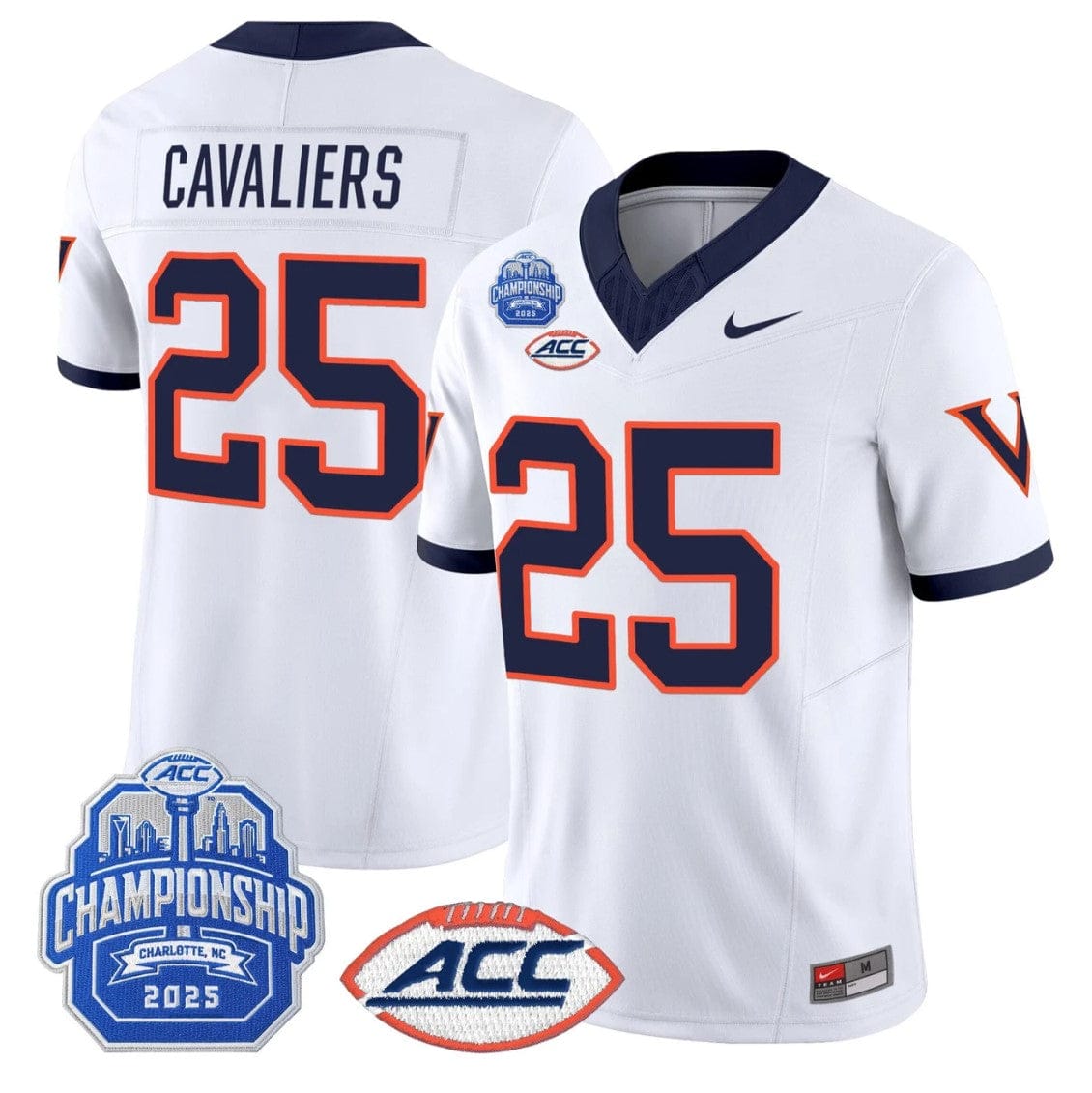 Alternative view of Cavaliers Jersey #25 Virginia 1995 Throwbacks 2025 ACC Championship