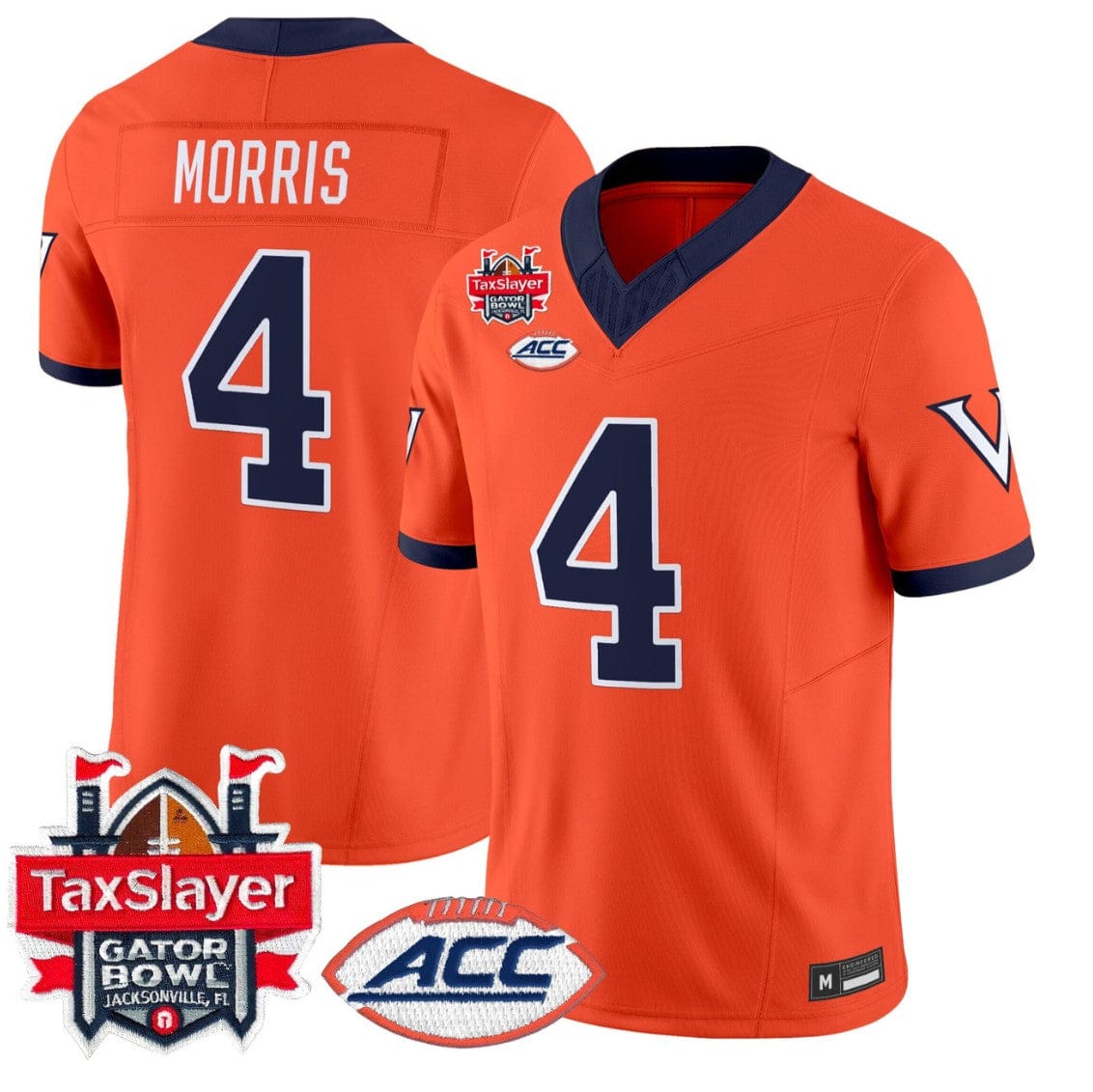 Chandler Morris Jersey #4 Virginia Cavaliers 1995 Throwbacks Gator Bowl - Image 3