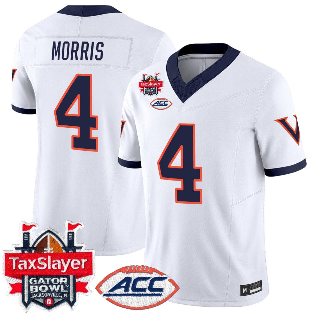 Chandler Morris Jersey #4 Virginia Cavaliers 1995 Throwbacks Gator Bowl - Image 4