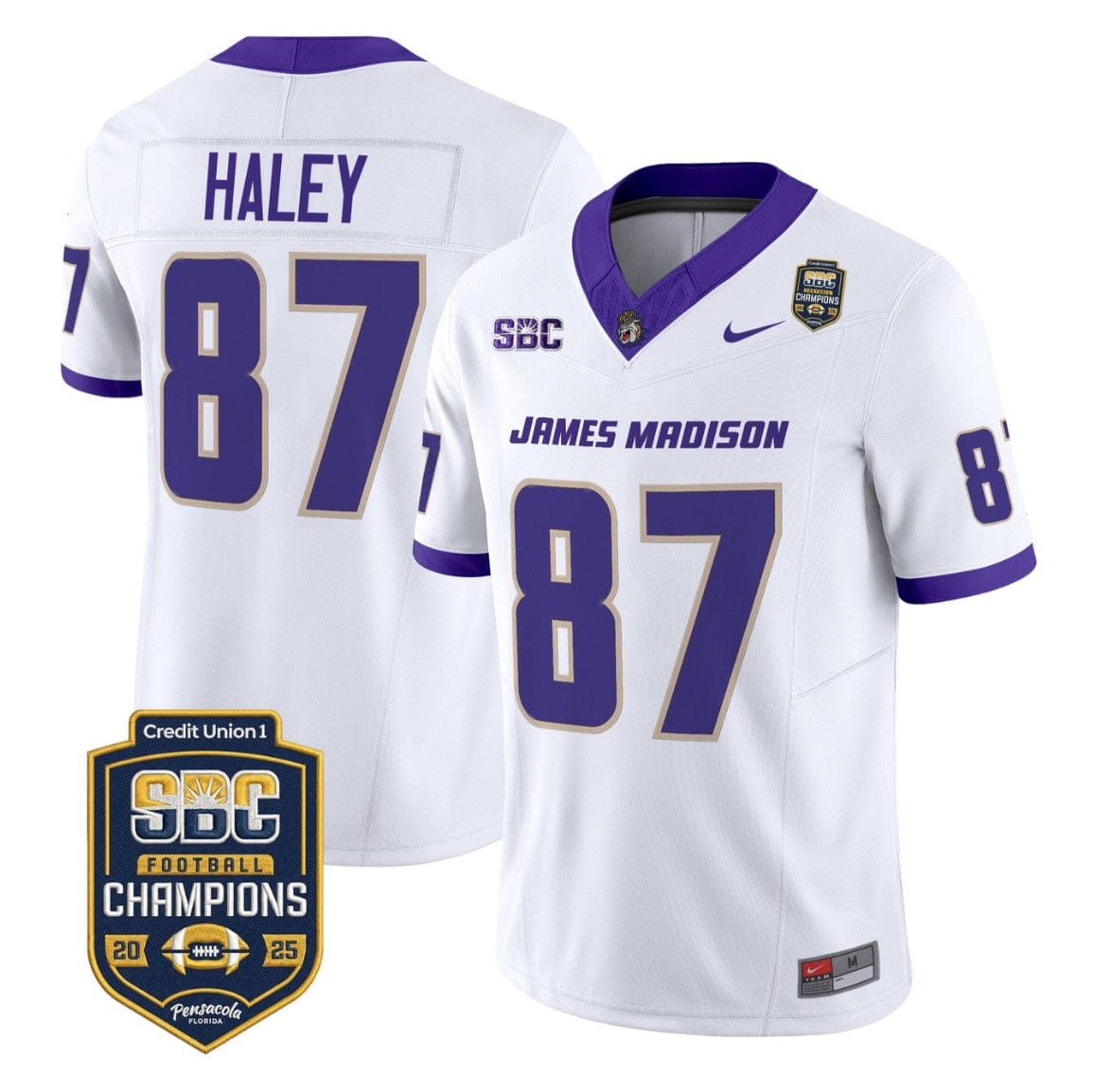 Charles Haley Jersey #87 James Madison Dukes 2025 SBC Champions Stitched - Image 5