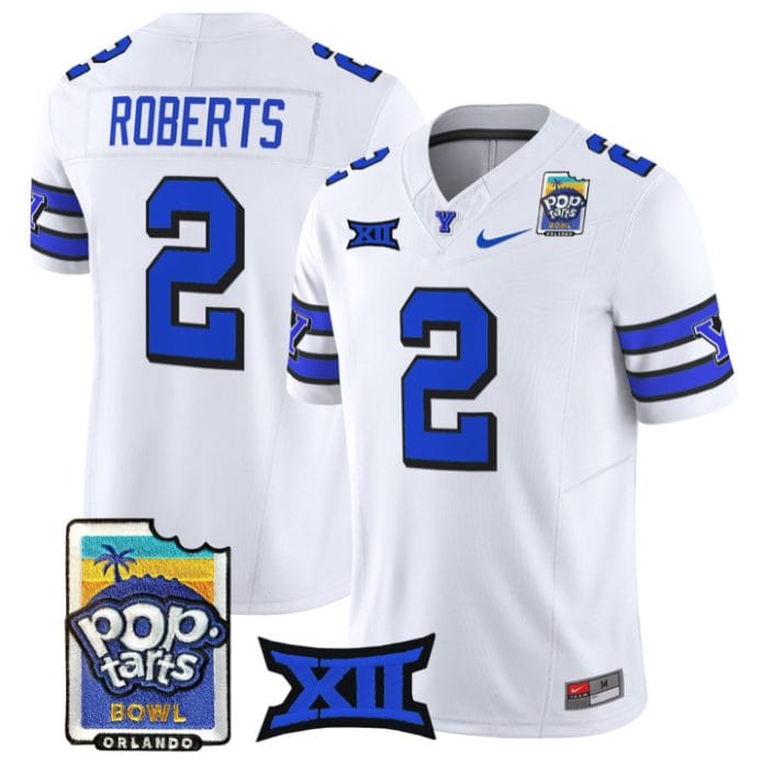 Chase Roberts Jersey #2 BYU Cougars 2025 Pop-Tarts Patch Stitched - Image 5