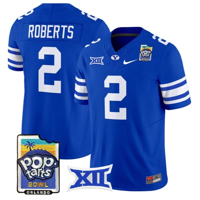 Chase Roberts Jersey #2 BYU Cougars 2025 Pop-Tarts Patch Stitched - Image 4