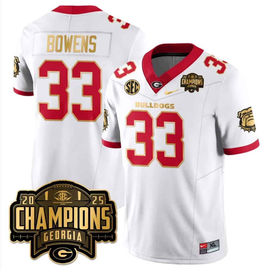 Chauncey Bowens Jersey #33 Georgia Bulldogs SEC Champions Patch Stitched - Image 4