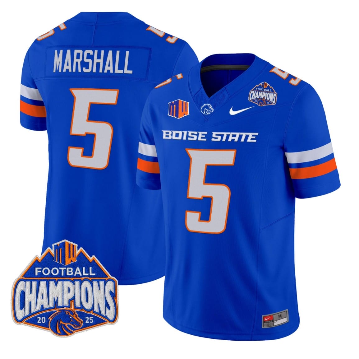 Chris Marshall Jersey #5 Boise State Broncos 2025 Mountain West Champions - Image 4