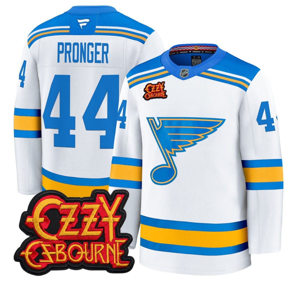 Brayden Schenn Jersey #10 St. Louis Blues Ozzy Osbourne Patch Stitched - Image 3