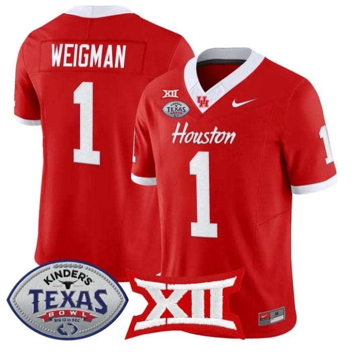 Conner Weigman Jersey #1 Houston Cougars 2025 Texas Bowl Stitched - Image 4