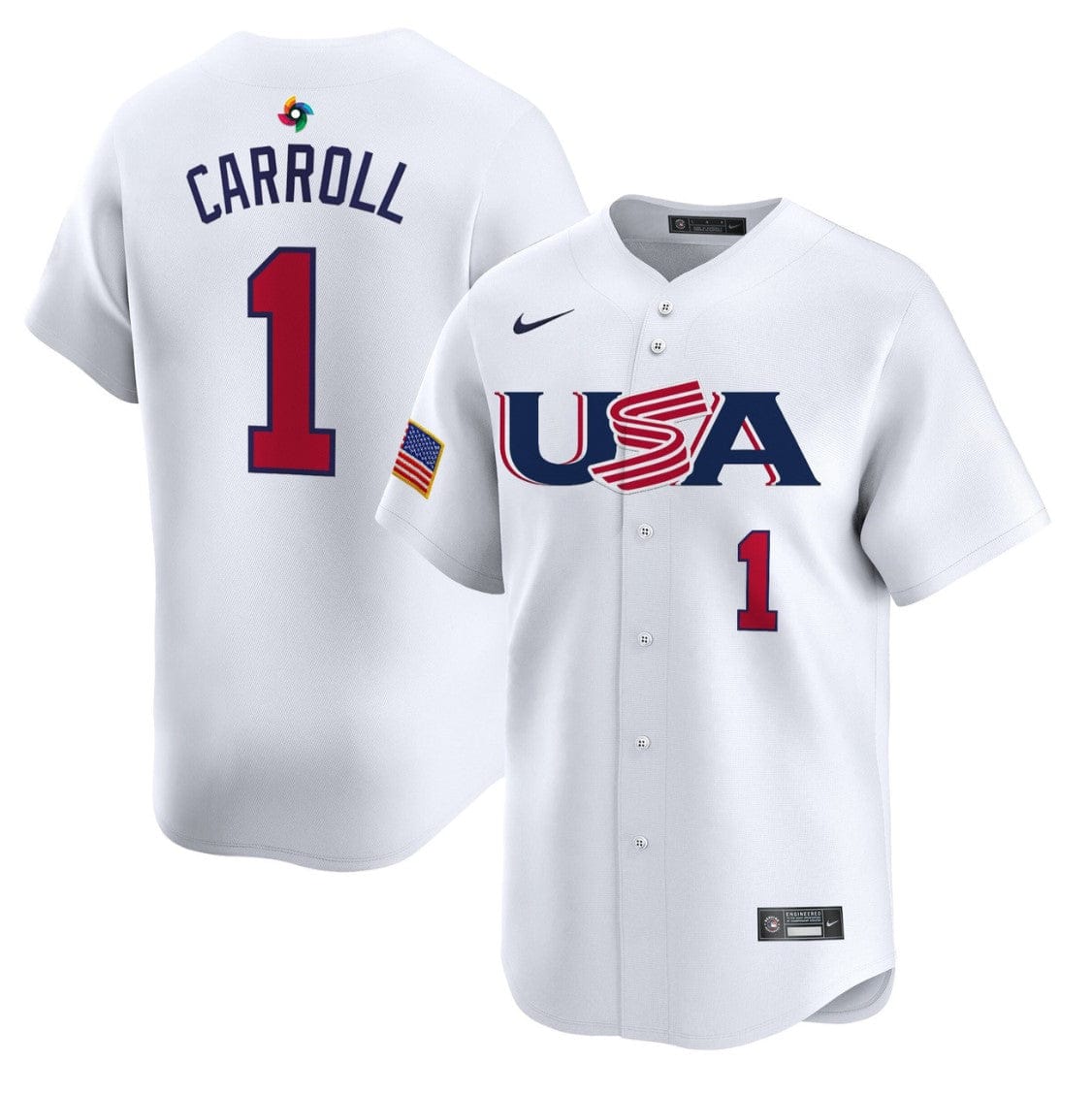 Corbin Carroll Jersey #1 Projected Team USA World Baseball Classic 2023 Style 2026 Roster - Image 3