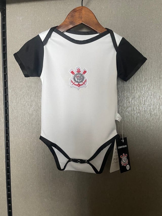Corinthians 2025-26 Little Team Pride Soccer Baby Bodysuit – White