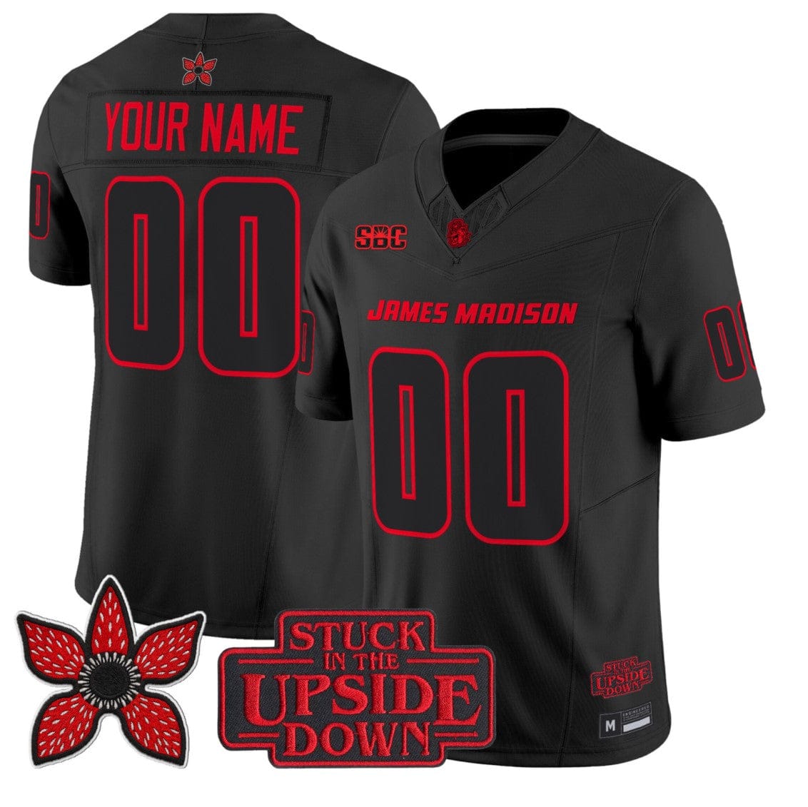 Custom James Madison Dukes Jersey Stranger Things Edition Stitched